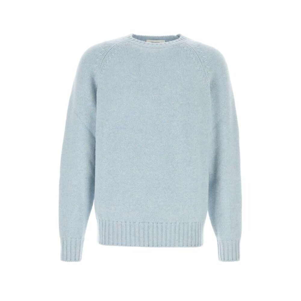 Umit Benan Men Light-Blue Cashmere Sweater